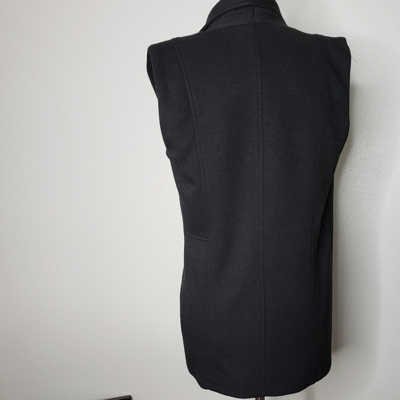 NEW DREW Anthropologie Fleece Moto Vest Sherpa Teddy Black Vest Womens Spring - Picture 5 of 9